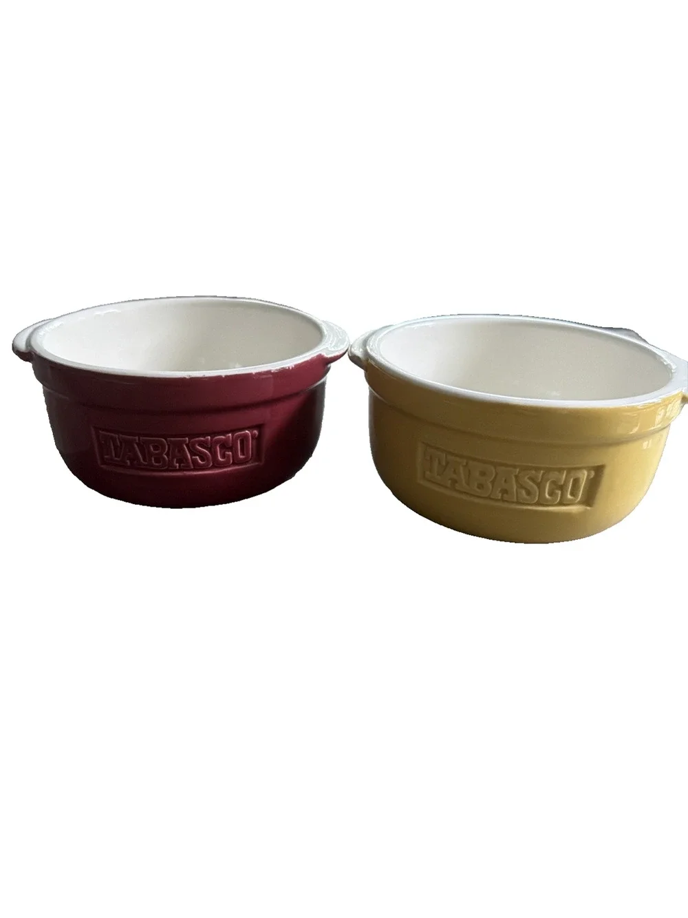 Vintage 2 Pc Tabasco Serving Bowls perfect for Hot Sauce Chili Soup Cereal Dip